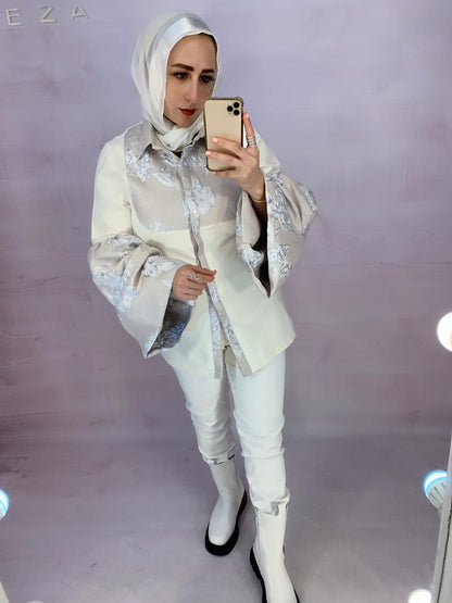 Cotton Brocade Blouse