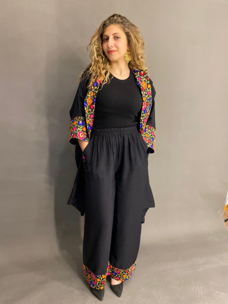 Embroidered Linen Suit
