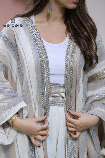 Embroidered Linen Kaftan