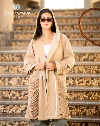 Stylish Layered Cut-Out Hoodie